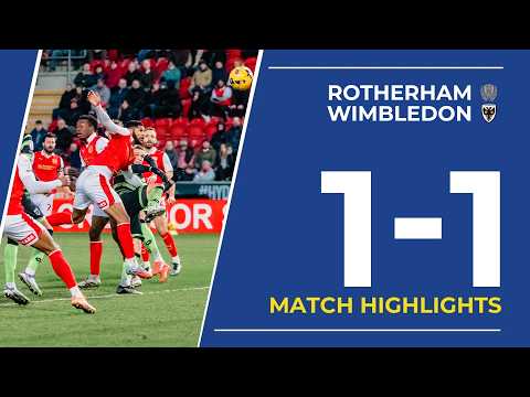 Highlights: Rotherham 1-1 Wimbledon | EFL League One ⚫️🟢