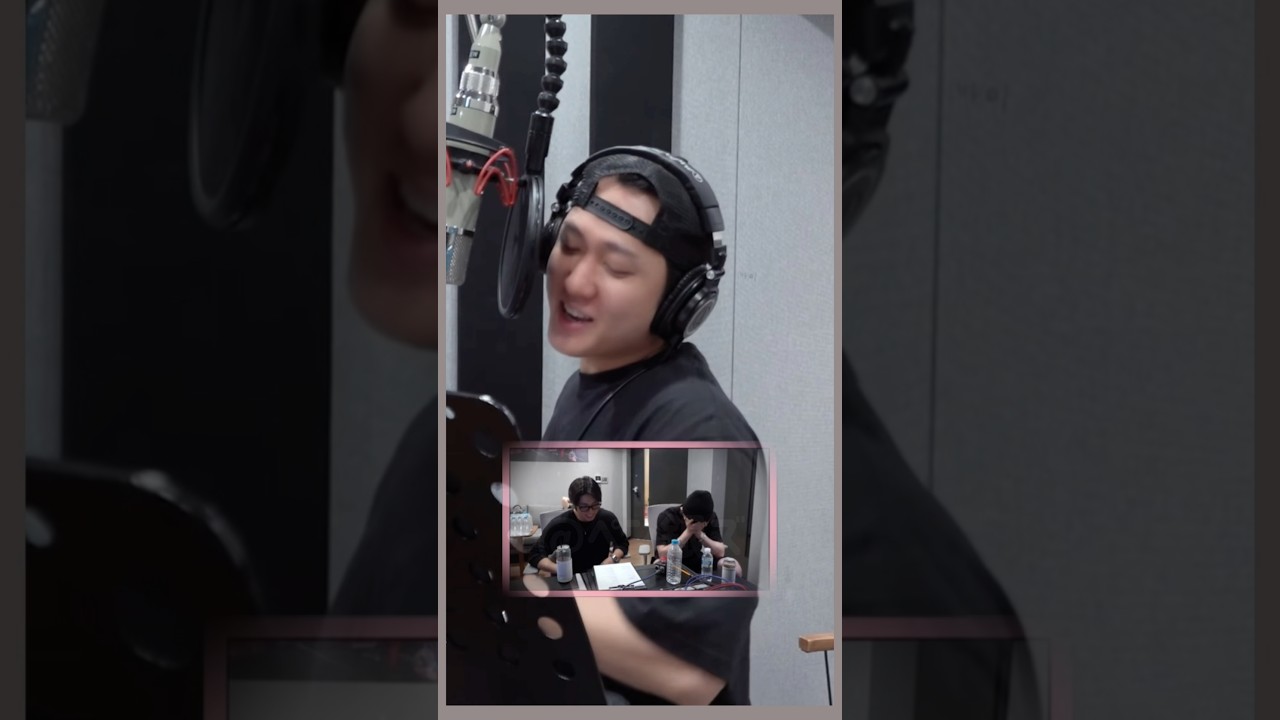 DIVINEレコーディング中にバンチャンのパートを歌うチャンビンが尊い。(🐺🐷🐿️) #スキズ #straykids #ストレイキッズ