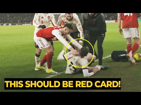 Gabriel Martinelli attacked the injured Conor Bradley led to him being forced off the pitch