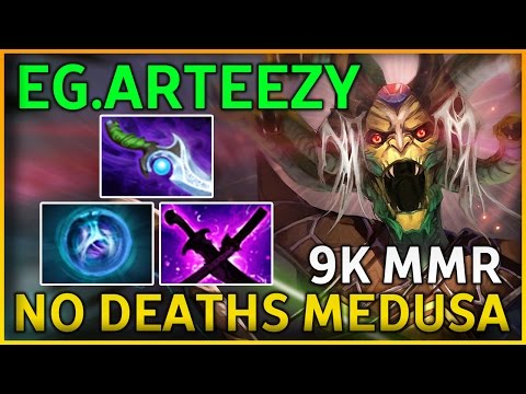 Arteezy - 9K Safe Lane Medusa - NO DEATHS! | Dota 2 VOD Full Game Pro Guide Gameplay