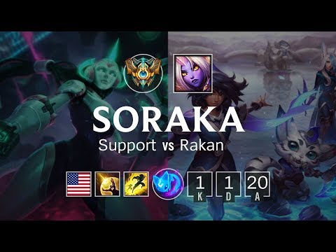 Soraka Support vs Rakan - NA Challenger Patch 8.22