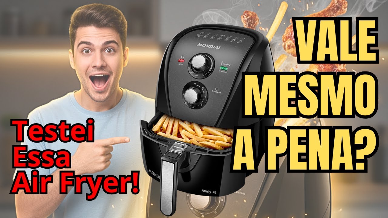 Miniatura da avaliação em vídeo de Fritadeira Mondial Air Fryer AFN-40-BI 4L 1500W
