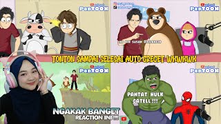 Download lagu MASHA AND THE BEAR, SPIDERMAN, & HARRY POOTER || Maya Reaction Animasi PODTOON mp3