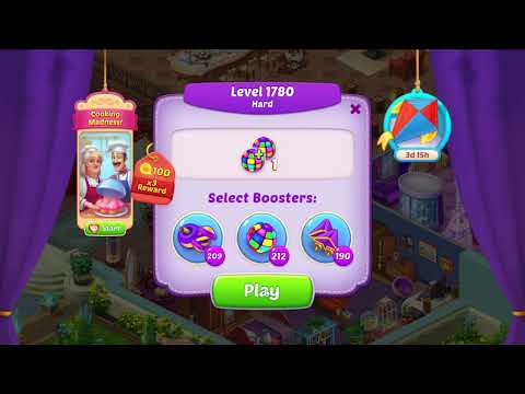 Homescapes 1780 Hard Level - 15 moves - NO BooSTERS