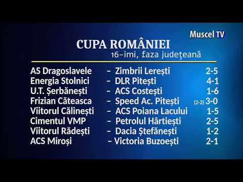 Jurnal MUSCEL TV 01.11.2023 SPORT - Fotbal - Rezultate 16-imi Cupa României – faza județeană