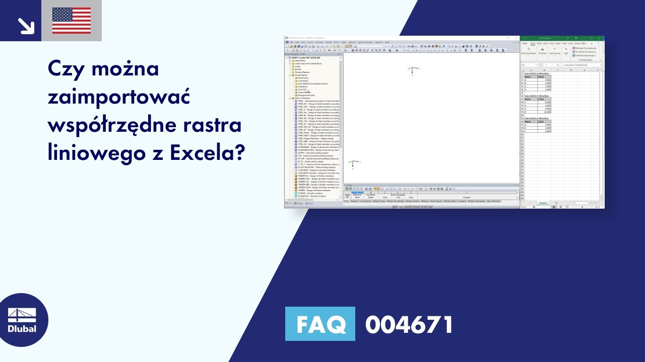 [PL] FAQ 004671 | Czy można zaimportować współrzędne rastra liniowego z Excela?