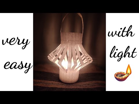 how to make paper lamp💡/ Diwali decoration items🪔/ #shorts #craft #diwali