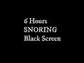 Snoring 6 Hours BLACK SCREEN