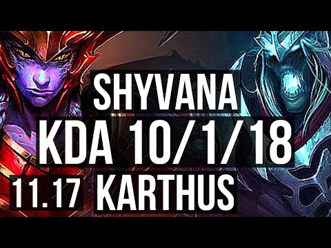 SHYVANA vs KARTHUS (JUNGLE) | 10/1/18, 500+ games, 900K mastery, Dominating | NA Master | v11.17