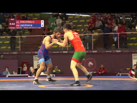 1/8 FS - 57 kg: D. RYNCHYNAU (BLR) v. M. JABURYAN (ARM)