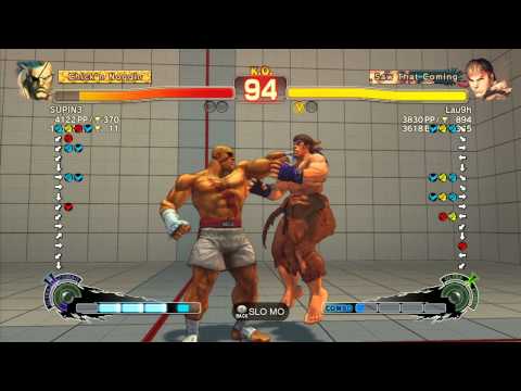 SSF4 AE: SUPIN3 (Sagat) vs Laugh (Ryu) - Ranked Match (720p HD)