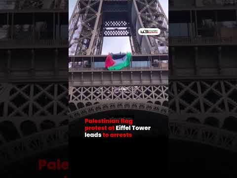 Palestinian Flag Protest at Eiffel Tower Sparks Arrests and Security Concerns in Paris