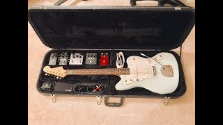 Guitar case pedalboard