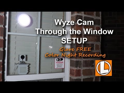 Wyze Cam WiFi Security Camera Behind Glass Window Setup + Lighting To Prevent Glare