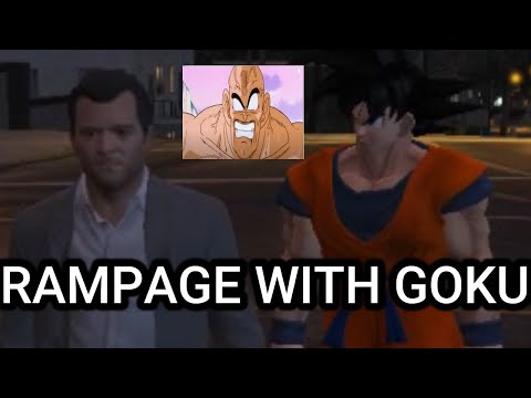 GTA 5 DBZ MOD RAMPAGE WITH GOKU