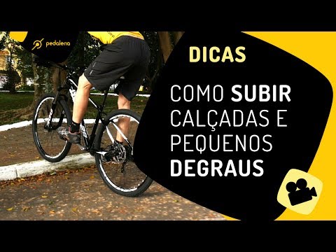 Como subir calçada de bike, e também pequenos degraus. Pedaleria