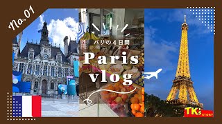 Japanese Couple 1st time Review Paris,France①Hotel,Dinner,Food/フランス・パリ観光・旅行記[Part 1]
