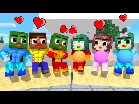 Monster School :  Baby Zombie x Squid Game Doll Bad Father  - Minecraft Animation