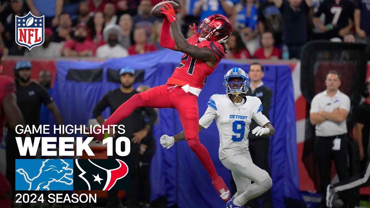 Detroit Lions vs. Houston Texans Game Highlights | NFL 2024 Season Week 10