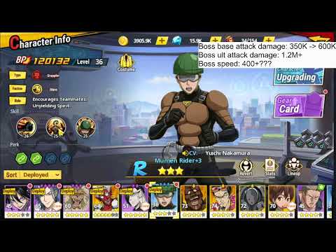 OPM The Strongest -  Club Boss Geryuganshoop guide (Option B: Best Optimized for damage)