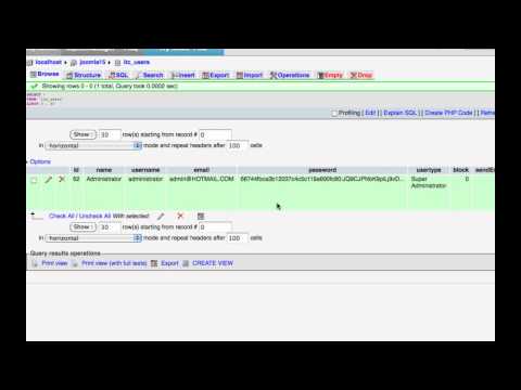 Reset Joomla Super Administrator Password