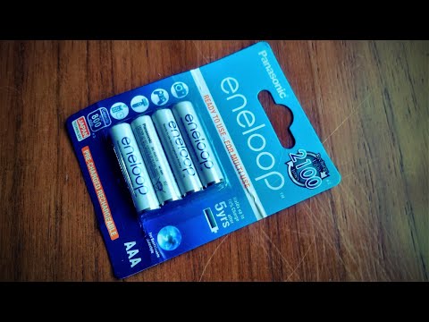 Įkraunamos baterijos Panasonic ENELOOP Pro BK-4HCDEC4BE, 930 mAh, 500 (4xAAA) dėžutėje video