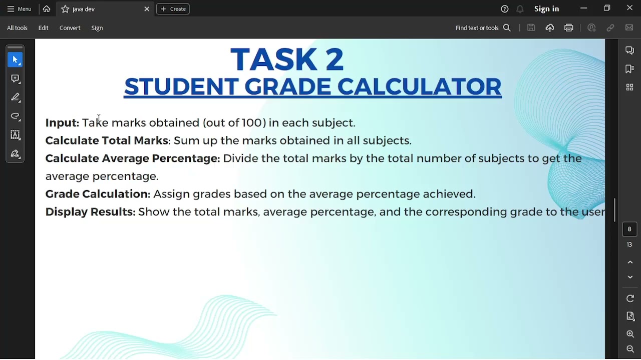 CodSoft (Java Development) - Task 2: Student Grade Calculator #webdevelopment #softwaredeveloper