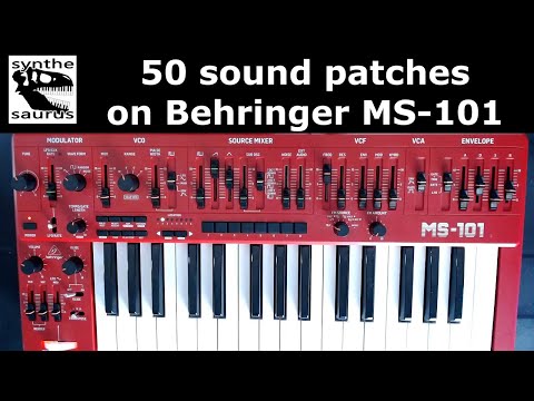50 retro synth patches on Behringer MS-101