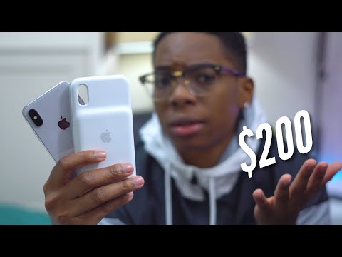 iPhone Xs Smart Battery Case on iPhone X