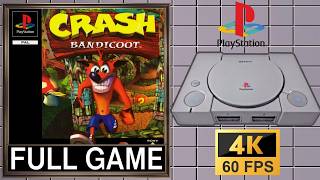 Crash Bandicoot PS1 (4K 60FPS) | Full Game Longplay | No Commentary