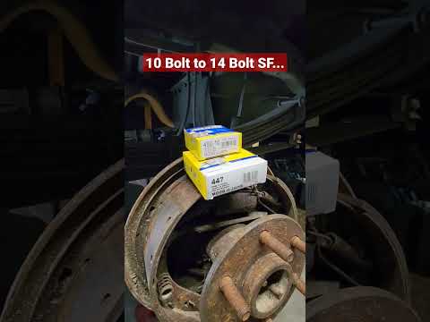 10 Bolt to a 14 Bolt Semi floater.. u-joint straps and conversion u-joint, should be correct parts.