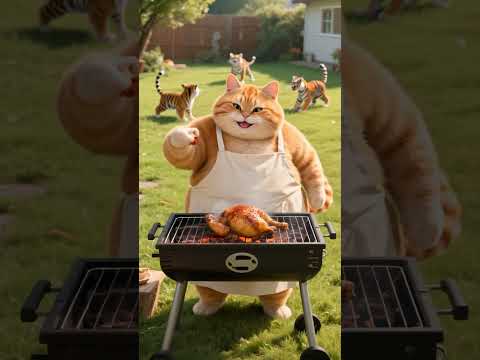 How dare the orange cat steal the tiger's child? #funny #funnycats #catlovers