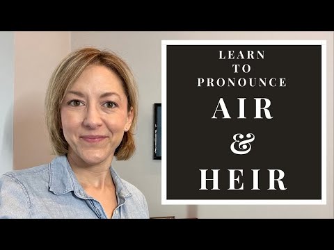 Part of a video titled English Pronunciation - How to Pronounce AIR & HEIR - YouTube