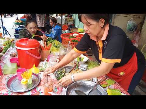 Street Food View - Breakfast And Market Food - Cambodian Village Food