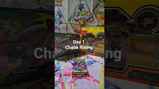 Day 1: Opening Chaos Rising Boosters. #pokemon #pokemontcg #pokemonpulls #pokemoncards #collectible