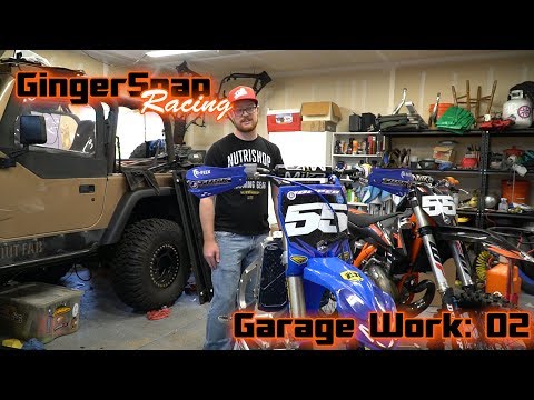 Fresh tires and mousse on the KTM - GingerSnap Racing Garage Vlog 02