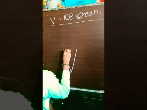 Icecream drawing with V letter 🍦🍦