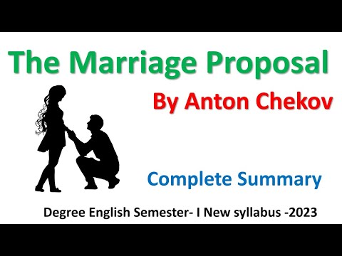The Marriage Proposal by anton chekov summary #themarriageproposalsummary #degreesem1newenglish