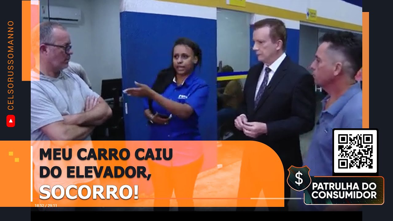 Meu carro caiu do elevador, SOCORRO!