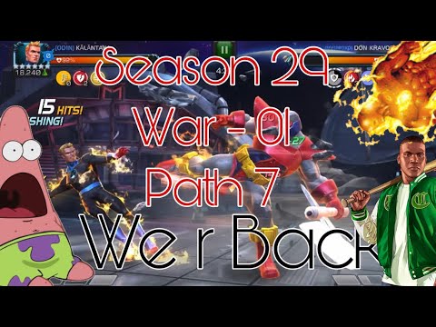 Season 29 Alliance War 01 - Back to Grind - Path 7 Updated Nodes - Marvel contest of champions