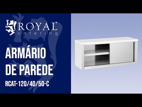 vídeo - Armário de parede - 1200 x 400 x 500 mm - carga em 1 prateleira: 65 kg - Royal Catering