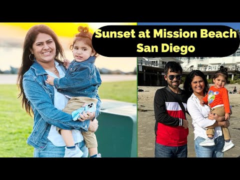 Amazing Sunset View at Mission beach San Diego with Avyukt | #VacationwithToddler #SanDiegoHolidays