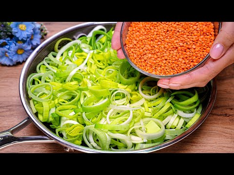 Lentils with leeks are better than meat! This recipe will drive you crazy! You must try it!