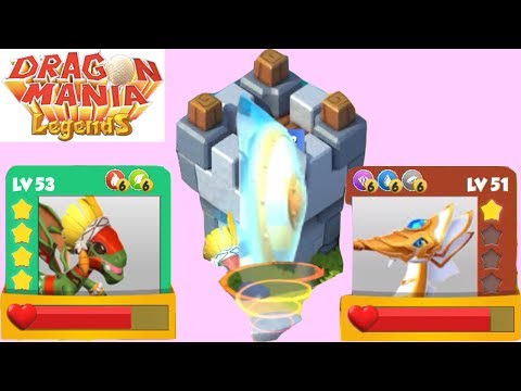 Enchant Dragon battle - Ceremony dragon Vs Narwhale dragon lv 53 vs 51 - dragon mania legends