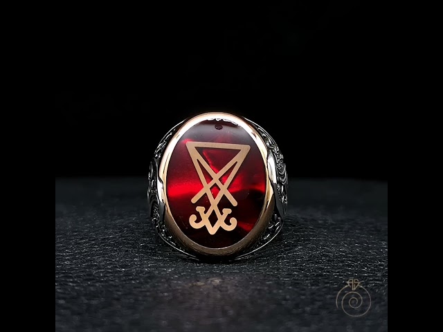 Vídeo relacionado con OIDEA Anillo Lucifer Satan Hombre: Diablo Símbolo Sello Anillos de Cruz Joyería Gótica Talla 14 Dos Piezas - Para Uso Diario Regalo