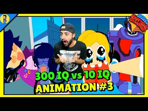 REACCIONANDO A BRAWL STARS ANIMATION: 300 IQ VS 10 IQ #3 (Parody)