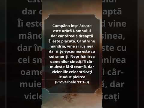 Proverbele 11:1-3 #Biblia #Biserica #Hristos #VersetulZilei