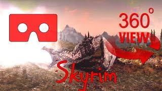 360 Video - Dragon Attack near Silent Moons Camp, Skyrim