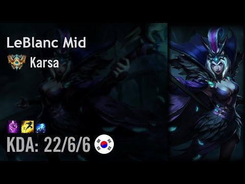 LeBlanc Mid vs Kassadin - Karsa - KR Challenger Patch 6.15