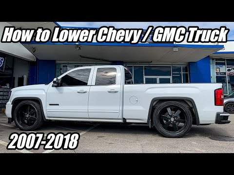 How to lower a Chevy Silverado truck or GMC Sierra 1500 2007-2018. (Full Tutorial.)